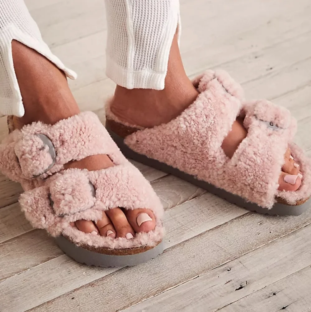 Birkenstock Papillio Chunky Big Buckle Shearling Sandals 💕